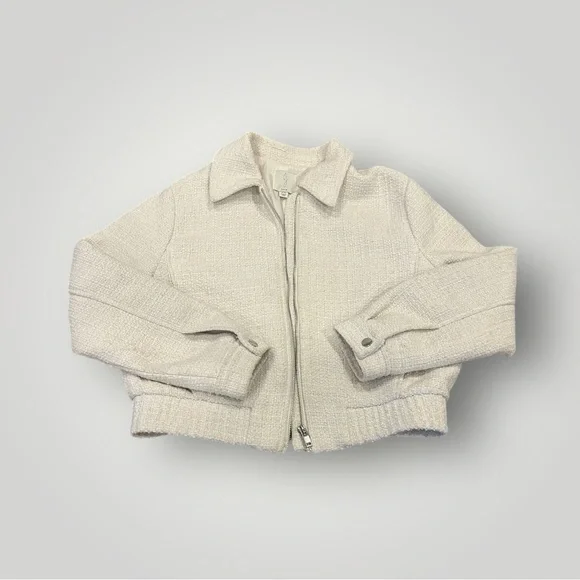 Joie Off-white Structured Teddy Jacket| Size M - Picture 4 of 9
